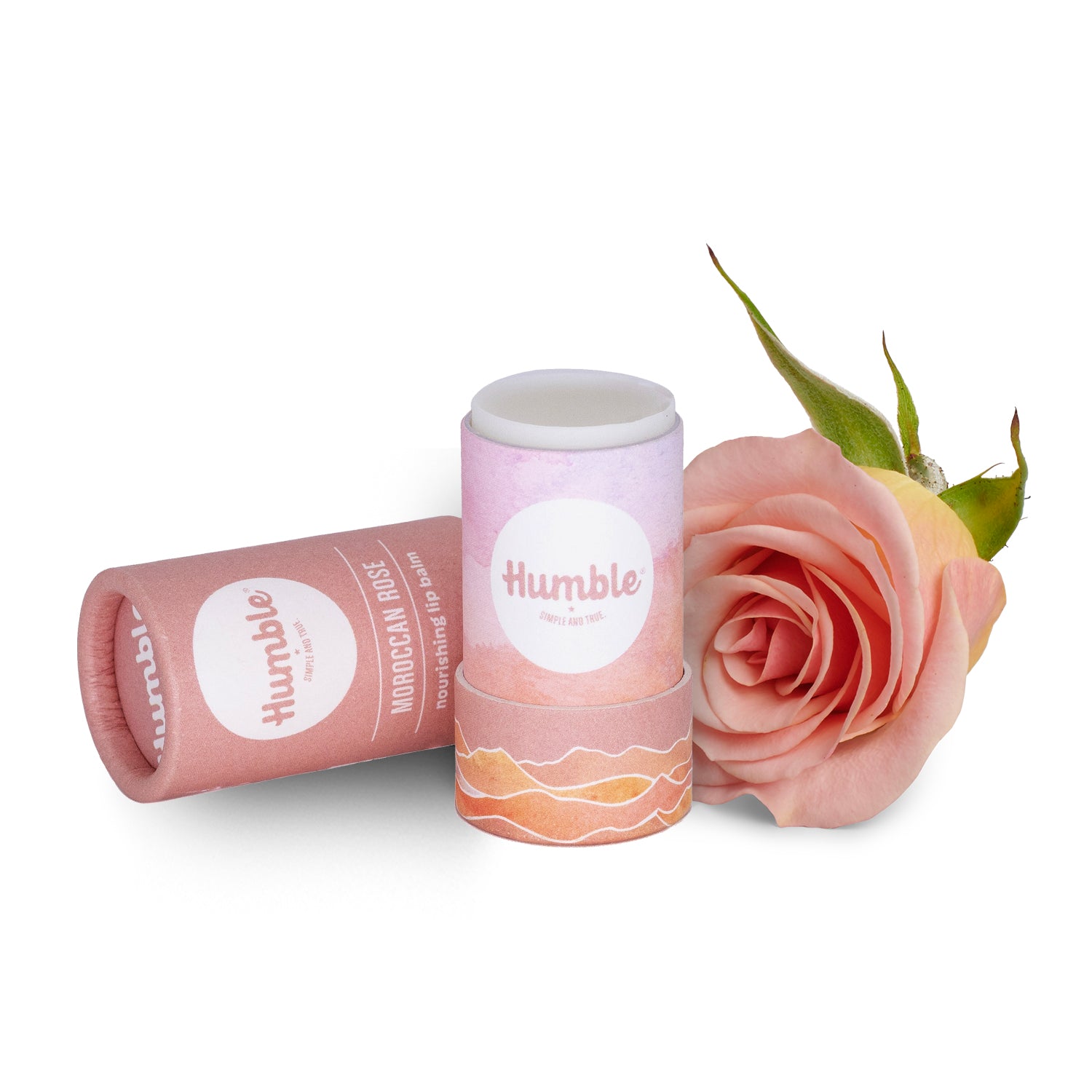 Moroccan Rose Plastic-free Lip Balm Cap Off