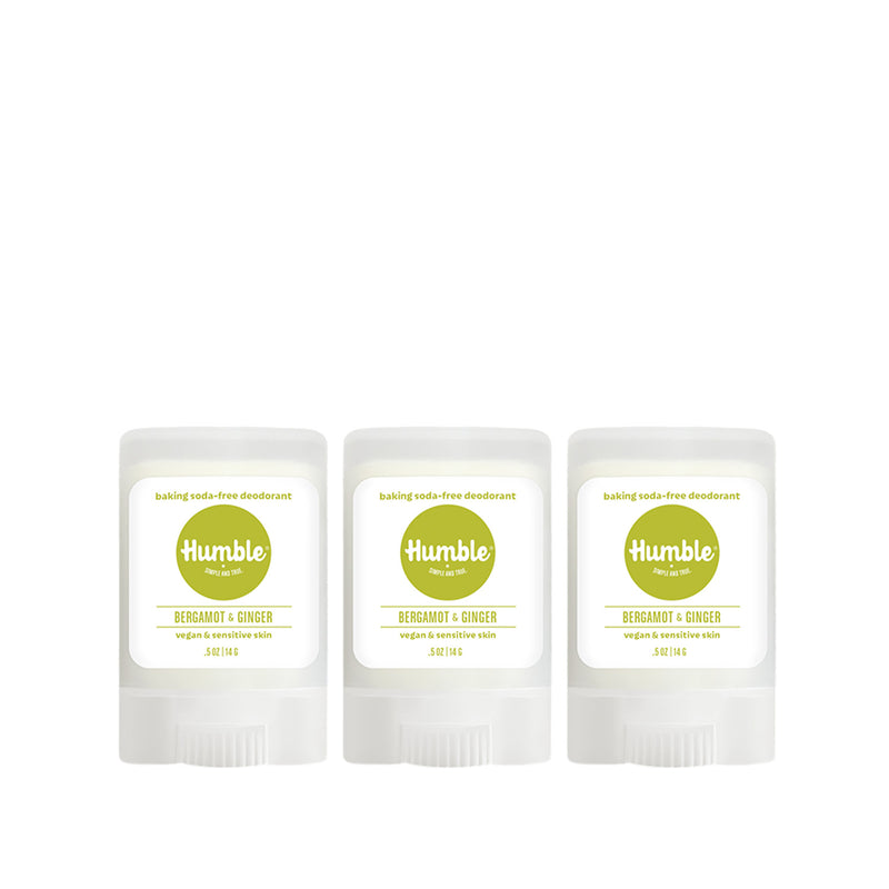 Travel Size Sensitive Bergamot & Ginger Deodorant 3 Pack