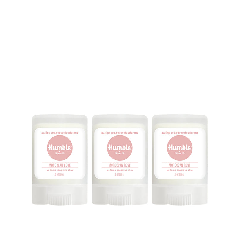Travel Size Sensitive Moroccan Rose Deodorant 3 Pack