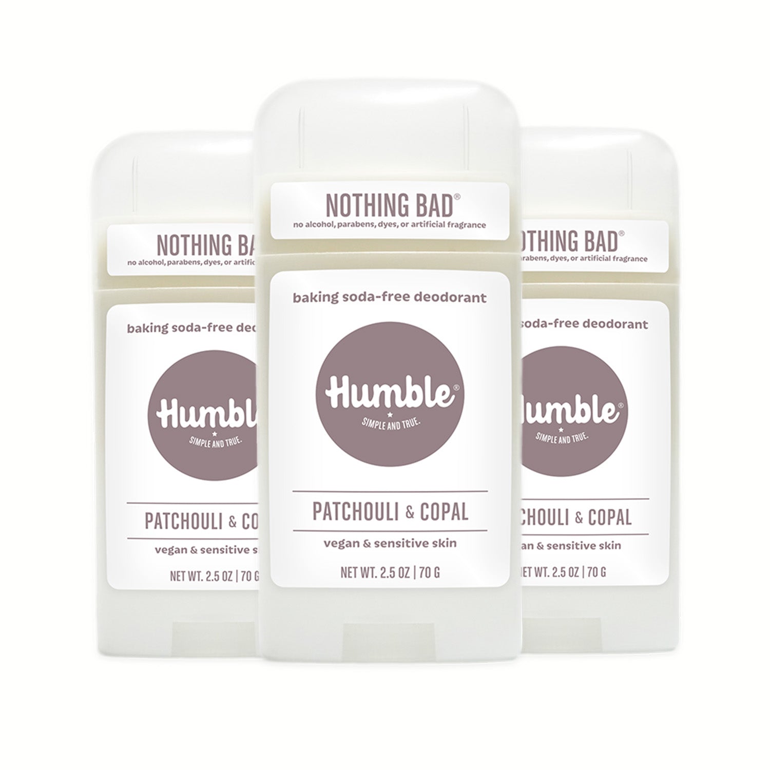 Vegan & Sensitive Skin Patchouli & Copal Deodorant 3 Pack