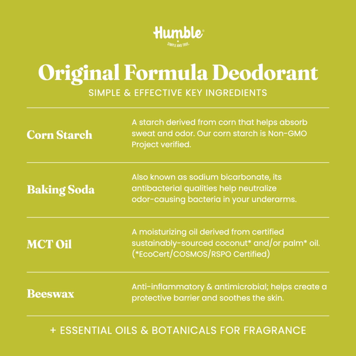 Bergamot & Ginger Aluminum-Free Deodorant – Humble Brands
