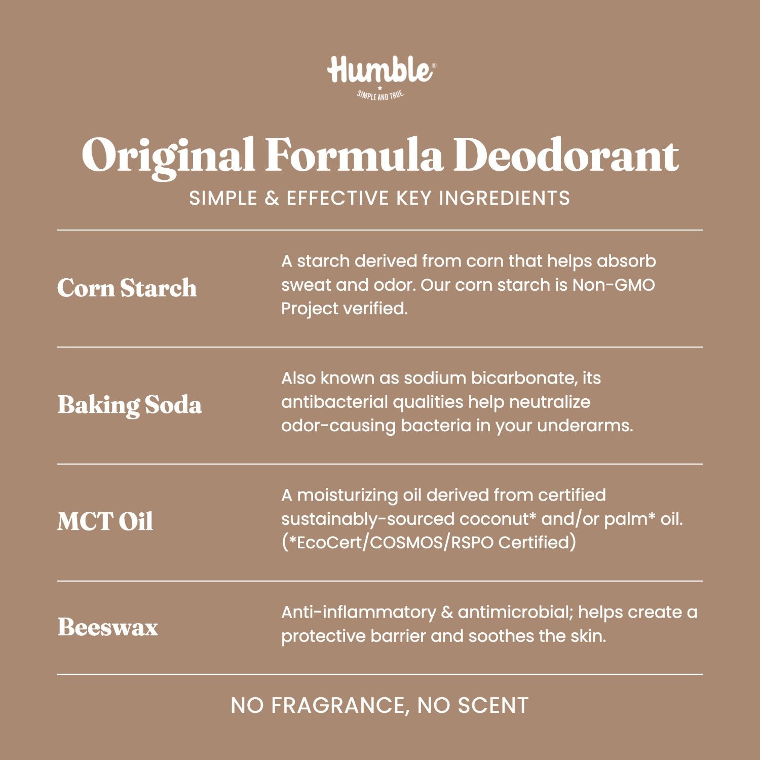 Unscented Deodorant