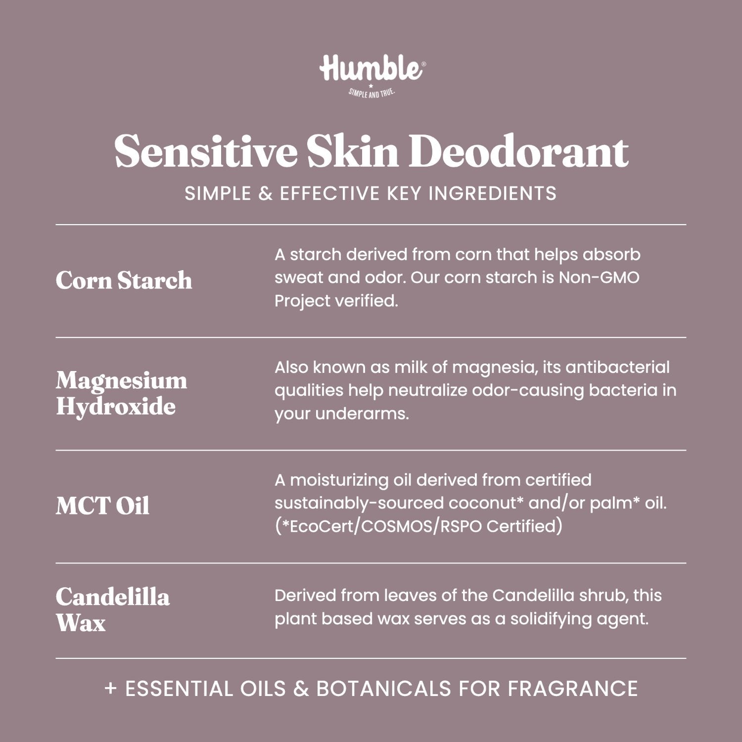 Baking Soda-Free Sensitive Skin Patchouli & Copal Deodorant