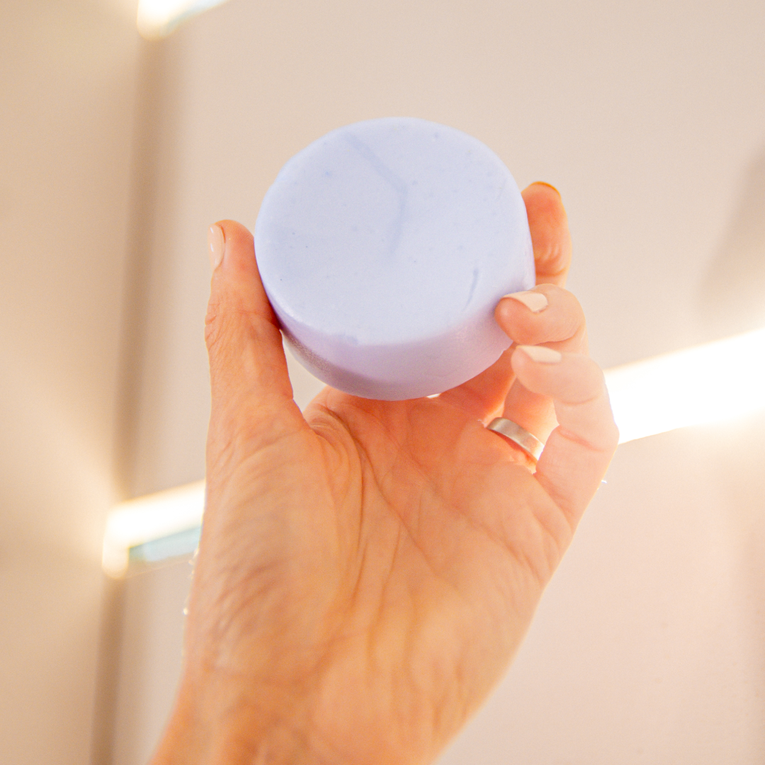 Balance & Shine Conditioner Bar, Rosemary & Mint, styled product shot